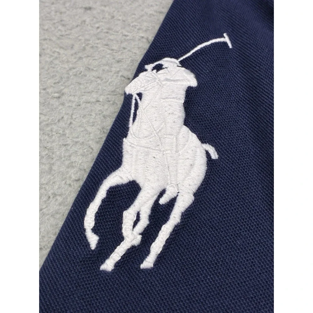 Polo Ralph Lauren Big Pony Sash Polo Shirt Men's Large Fits S/M Blue Slim Fit